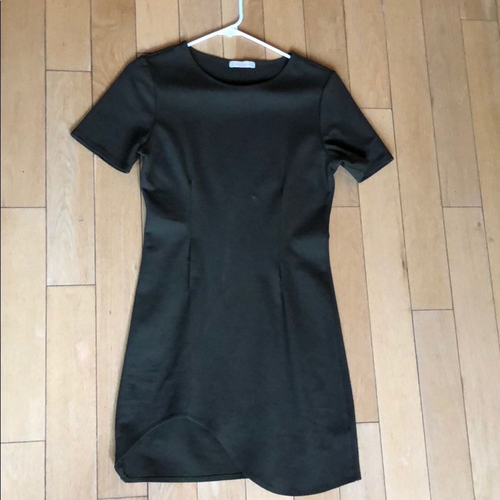 Forest green mini dress